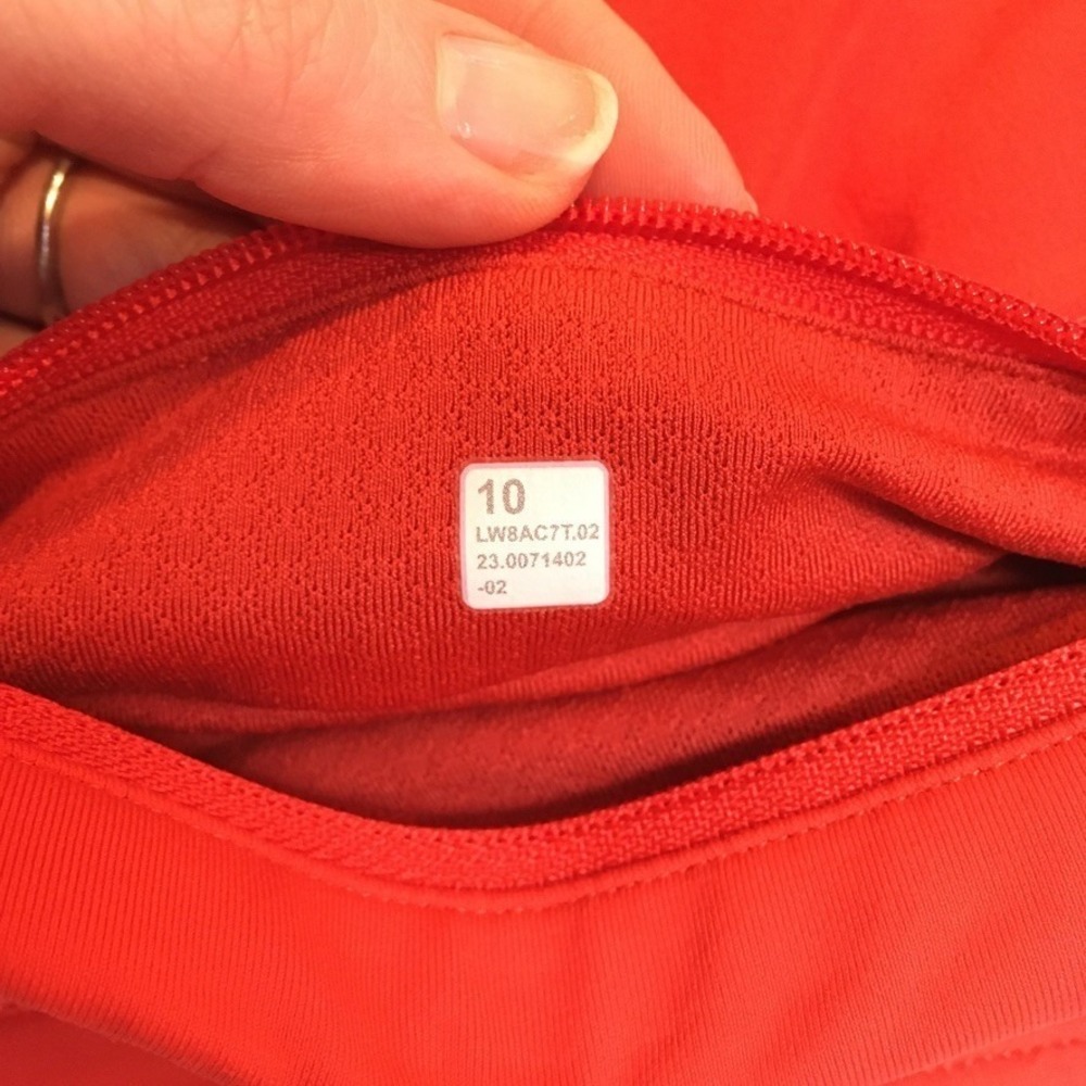 Lululemon Pace Rival Skirt Skort Sz 10 Red Pickleball Tennis Golf Running - Picture 5 of 14